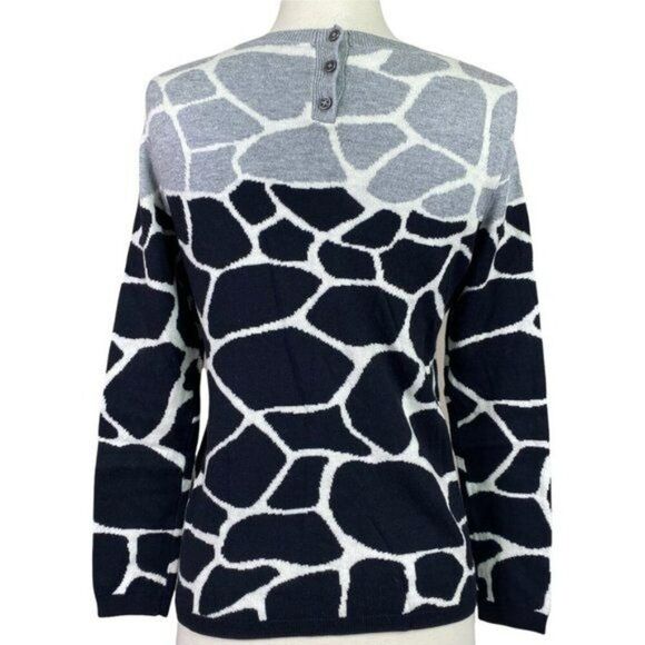 Talbots Animal Print Long Sleeve Sweater - Picture 2 of 5